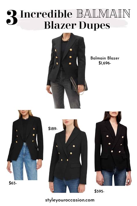 cheap balmain blazer dupe